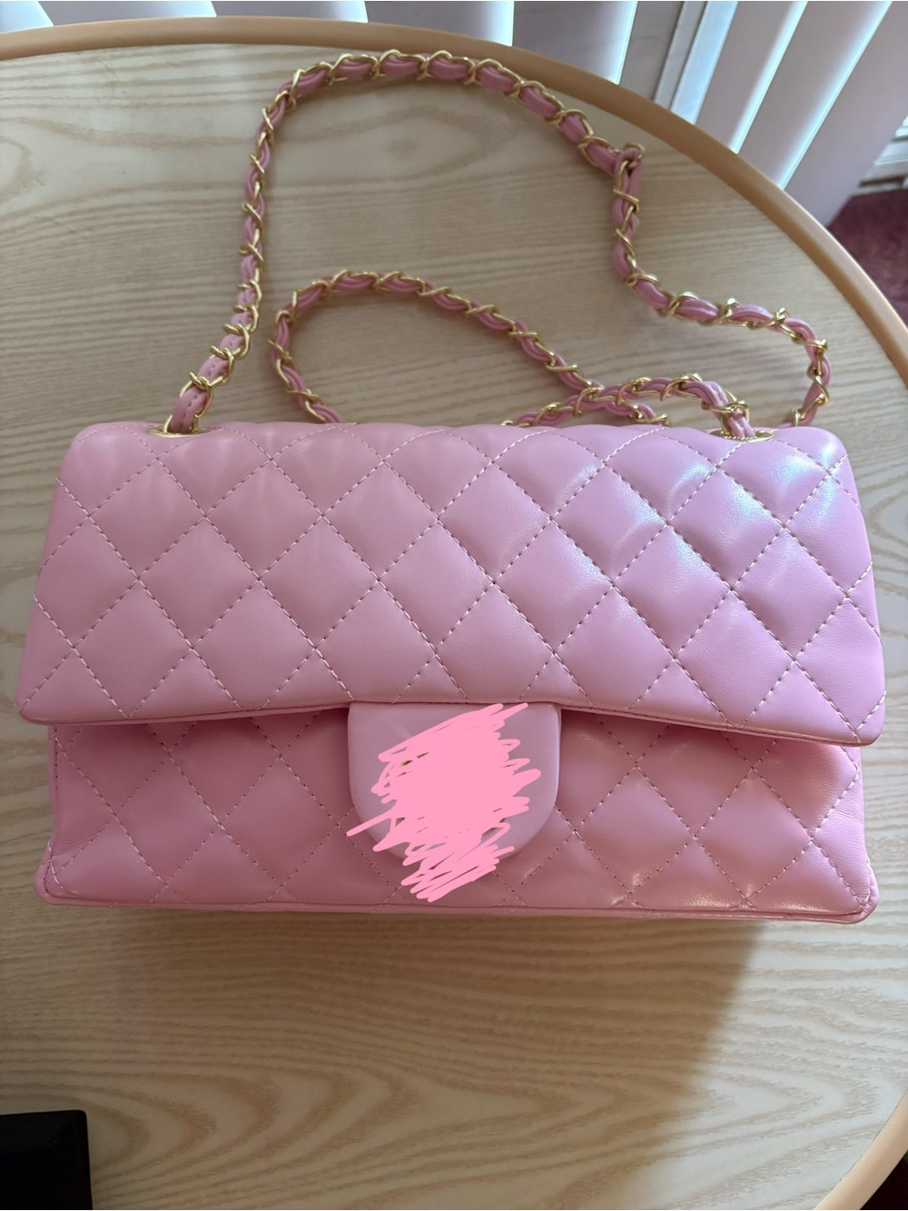 Pink Quilted Purse